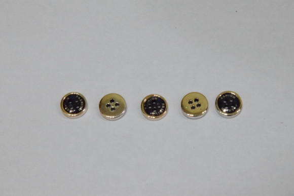 Гудзик Блузковий на 4 отвори плоский з кантом 10 мм. № 120G
