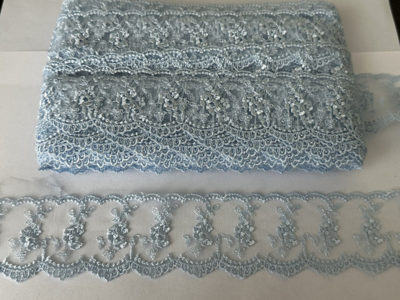 Мереживо на сітці 4,7 см. № 650/187