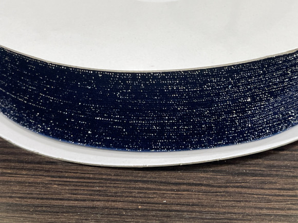 Стрічка оксамитова 4 см. з люрексом 23 м. № 120