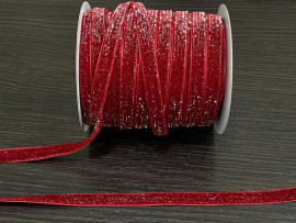 Стрічка оксамитова 1 см. з люрексом №26 АВ  
