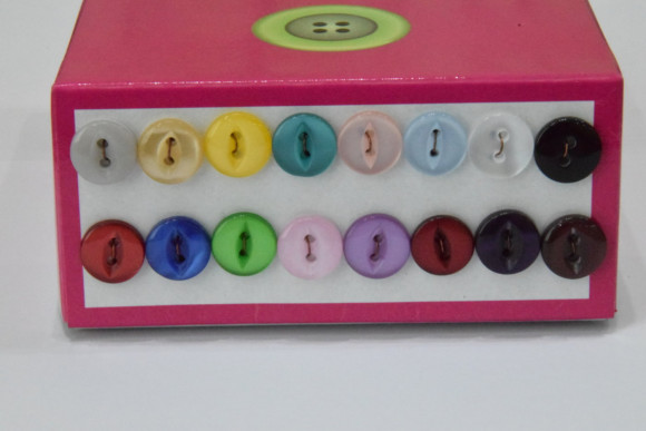 Гудзик Блузковий на 2 отвори плоский 11 мм. № MIX 16/50 AB/336