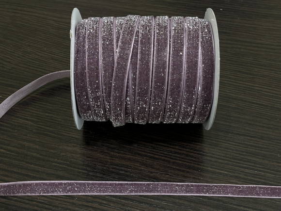 Стрічка оксамитова 1 см. з люрексом № 169 АВ