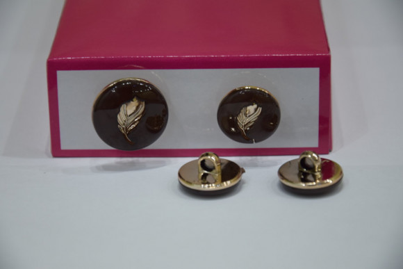 Гудзик Костюмний на ніжці колосок парний 18/22 мм. №32/593