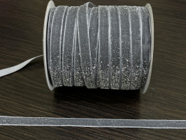 Стрічка оксамитова 1 см. з люрексом №180 АВ