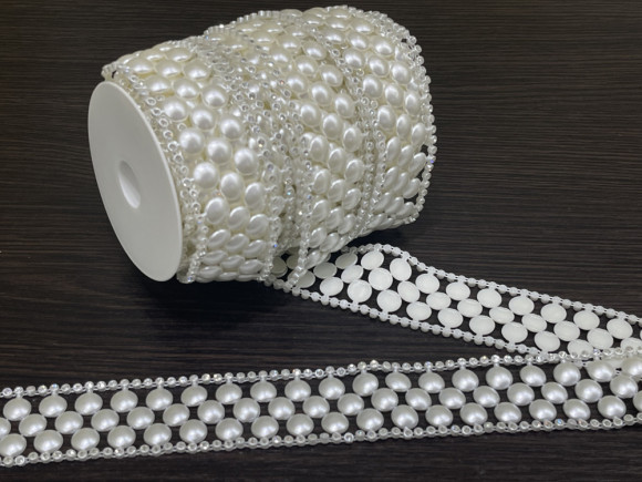 Перлина половинка на нитці № AA 654/1