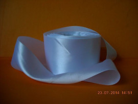 Стрічка атласна 5 см. № 01/01 Білий