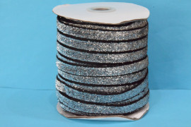 Стрічка оксамитова 1 см. з люрексом 46 м. № S/39 АВ