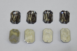 Камінь пришивний, прямокутник акриловий 2,5/1,7 № 4/S-39