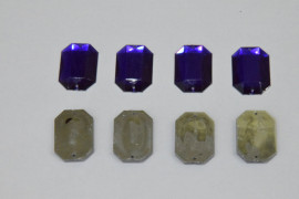 Камінь пришивний, прямокутник акриловий 2,5/1,7 № 4/35