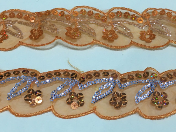 Тесьма органзова 3,8 см. № O/25/09-02