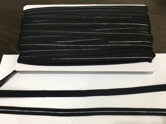 Гумка бретелкова 1 см. з люрексом № 39-S