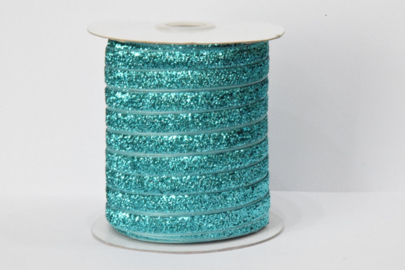 Стрічка оксамитова 1 см. з люрексом 46 м. № 54 АВ
