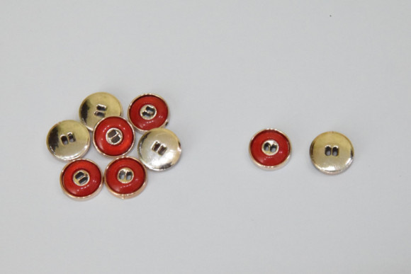 Гудзик Блузковий на 2 отвори плоский з кантом 14 мм. № 26G 548