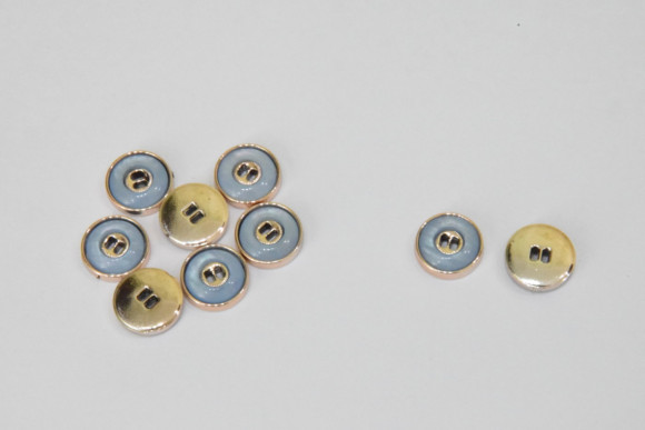Гудзик Блузковий на 2 отвори плоский з кантом 14 мм. № 162G 548