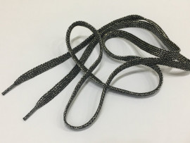 Шнурок поліестер плоский з люрексом 8 мм./130 см. № 39/S