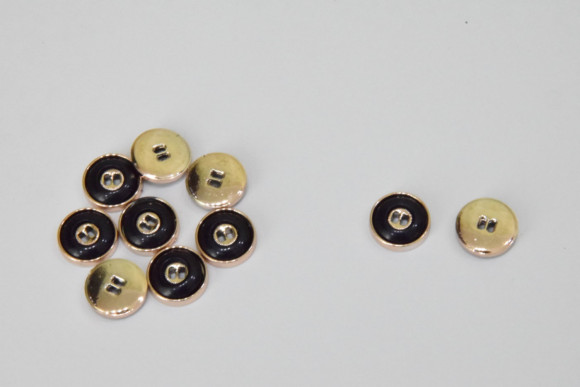 Гудзик Блузковий на 2 отвори плоский з кантом 14 мм. № 39G 548