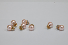 Гудзик Блузковий на ніжці з камінням 8 мм. №07 AB/413