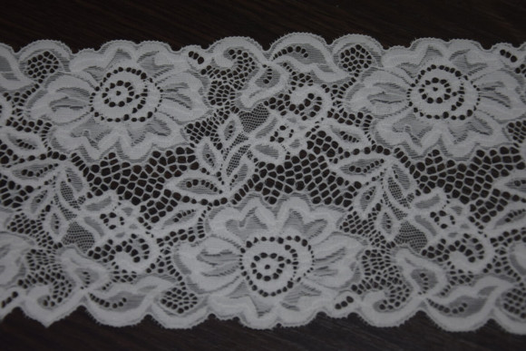 Мереживо на метраж: Гіпюр стрейч 14 см. LUX № 4/42