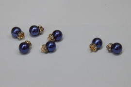 Гудзик Блузковий на ніжці з камінням 8 мм. №40 AB/413