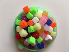 Намисто кубик (квадрат) 10 № MIX