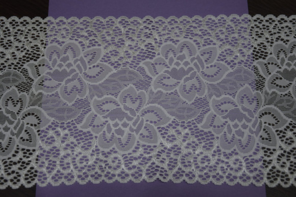 Мереживо на метраж: Гіпюр стрейч 18 см. LUX № 11/01