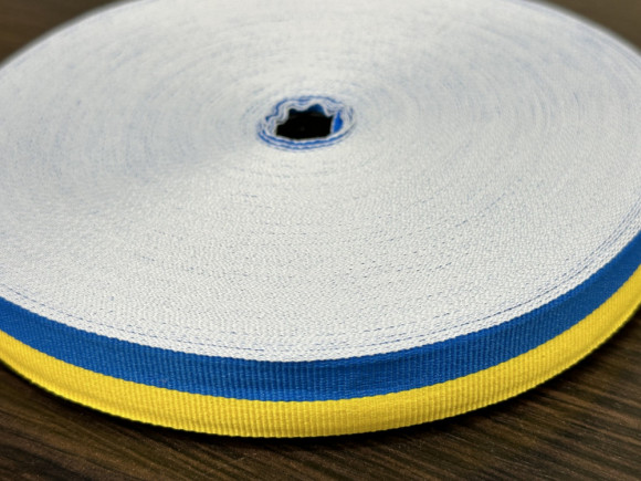 Стрічка прапор (жовтосиня) на репсі №2