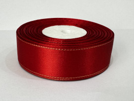 Стрічка атлас 2,5 см. з люрексом №26-G