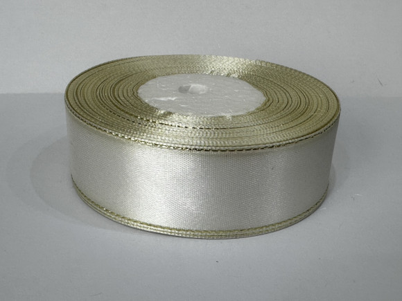 Стрічка атлас 2,5 см. з люрексом № 42-G