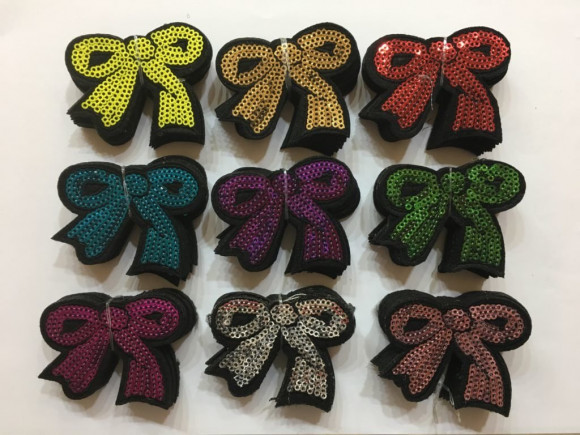 Термо аплікації № 1/134 Бантик з паєткою