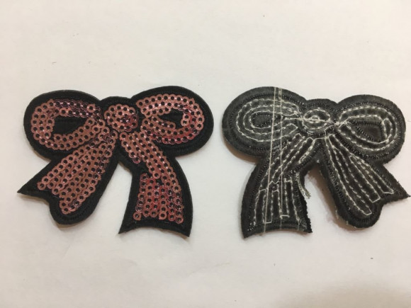 Термо аплікації № 1/134 Бантик з паєткою