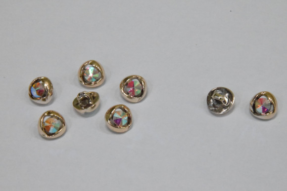 Гудзик Блузковий на ніжці в оправі 10 мм. №00 AB/412