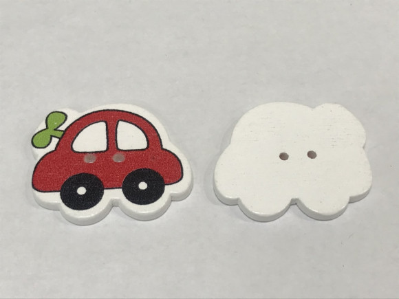 Ґудзик Дитячий на 2 отвори Машинки № 26/765