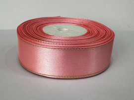 Стрічка атлас 2,5 см. з люрексом №04-G