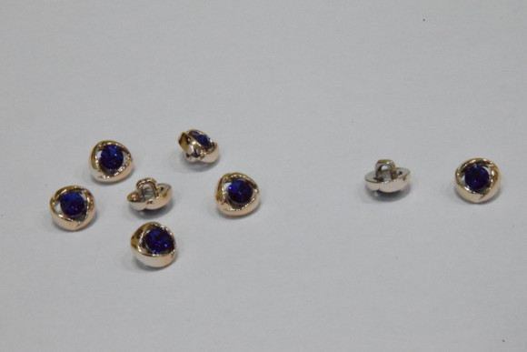 Гудзик Блузковий на ніжці в оправі 10 мм. № 40 AB/412