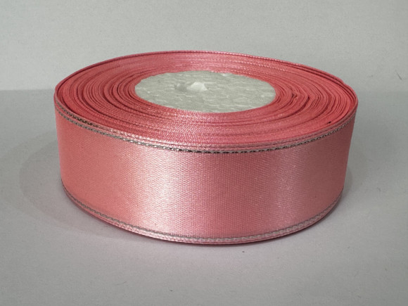 Стрічка атлас 2,5 см. з люрексом №04-S