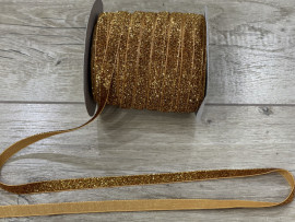 Стрічка оксамитова 1 см. з люрексом 46 м. № G/39 AB