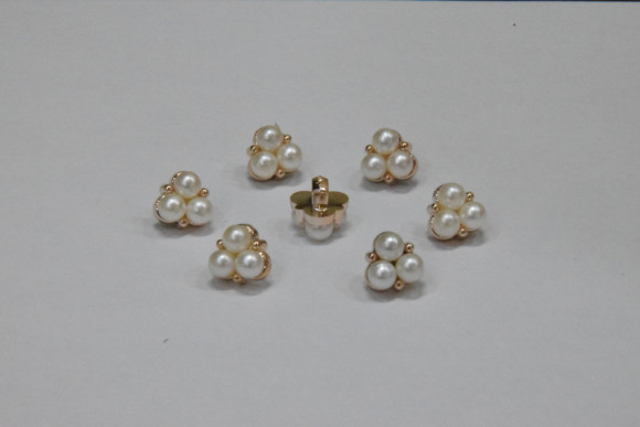 Гудзик Блузковий на ніжці в оправі 10 мм. №01/621