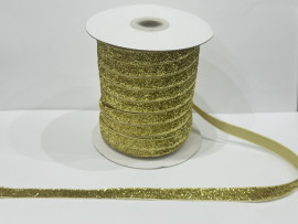 Стрічка оксамитова 1 см. з люрексом 46 м. № G