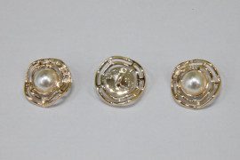 Гудзик Блузковий на ніжці в оправі 26 мм. № G/648