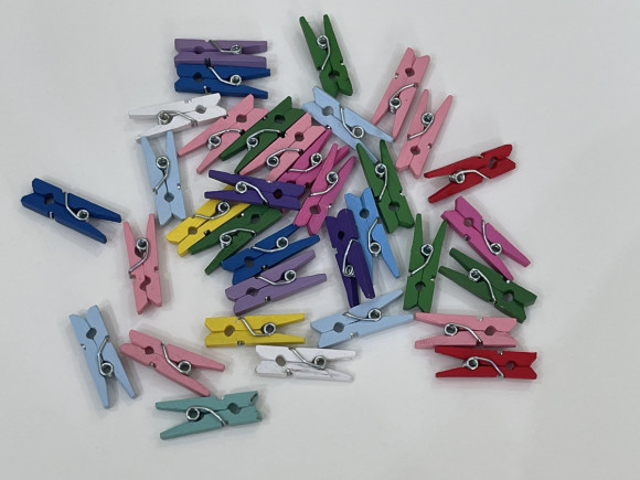 Прищіпки для декору №MIX/100-2,5 см.