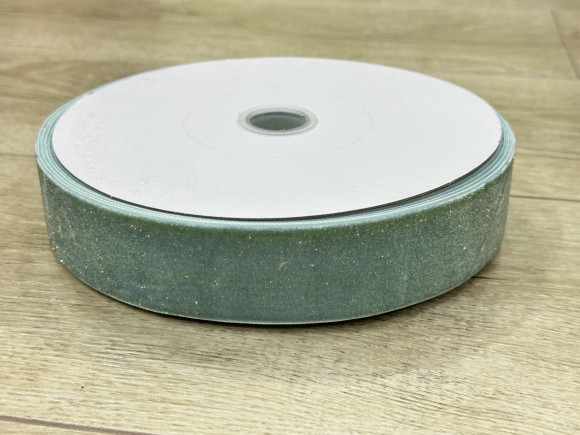 Стрічка оксамитова 4 см. з люрексом 23 м. № 181