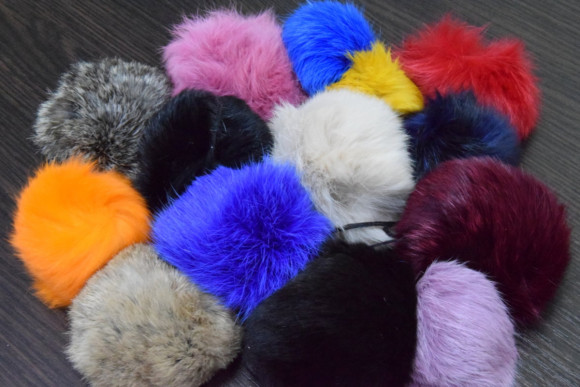 Помпони хутряні (кролик) № MIX 14