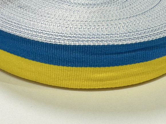 Стрічка прапор (жовтосиня) на репсі № 4