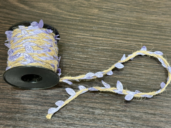  Джутова нитка з листочком № 21