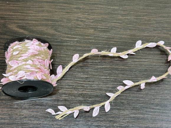  Джутова нитка з листочком № 04