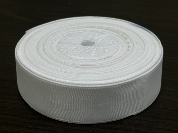 Стрічка репс 2,5 см. LUX № 01/42 Айворі