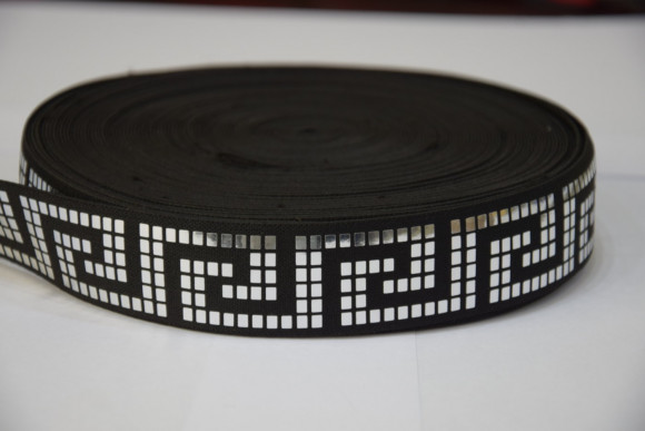 Гума поясна з паєткою 3 см. № Versace/26/S