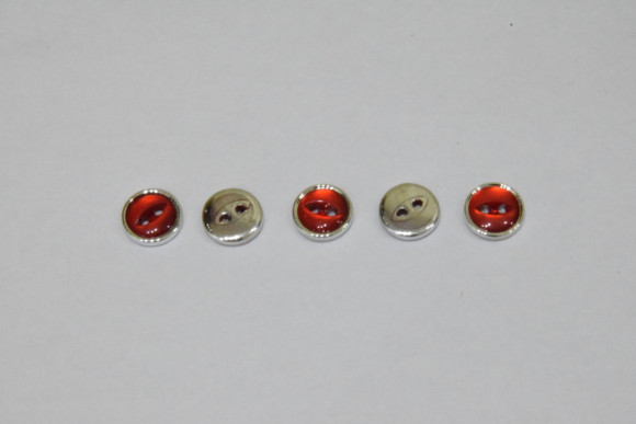 Гудзик Блузковий на 2 отвори плоский з кантом 10 мм. № 26S