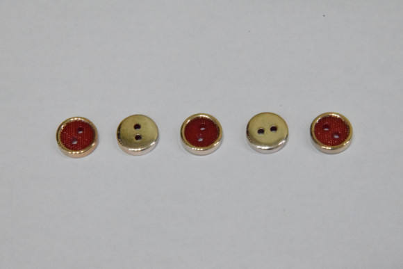 Гудзик Блузковий на 2 отвори плоский з кантом 10 мм. № 26G